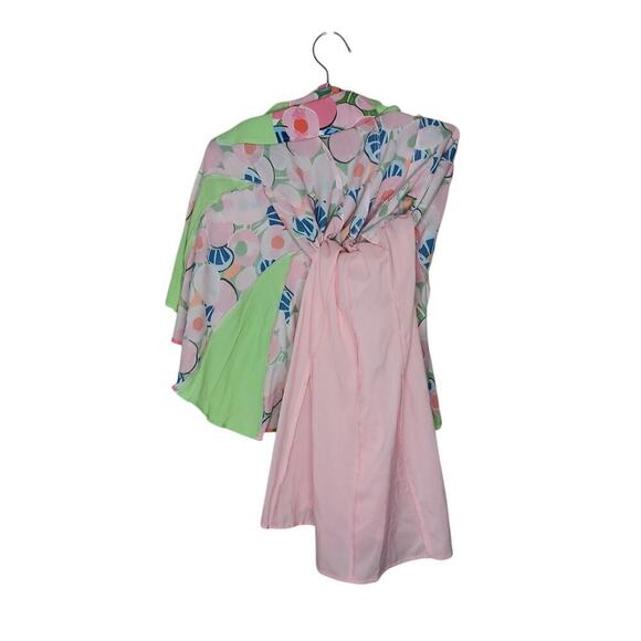 New with Tags Staud Chiquita Peach Pink Pleated Floral Fit and Flare Dress SZ 8 - Picture 9 of 13